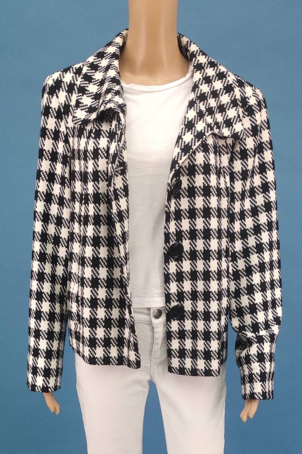 Adagio Jacke schwarz/weiß kariert Gr. XXL (44)