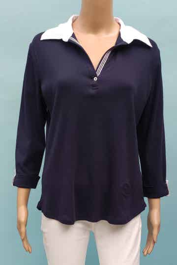 Ambee Shirt 3/4 Arm dunkelblau Gr. M (38)