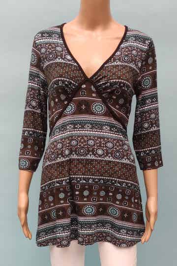 Street One Shirt 3/4 Arm braun Gr. L (40)