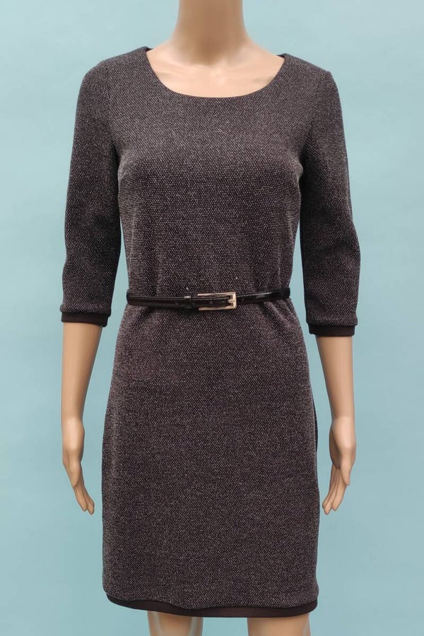 Esprit Business Kleid 3/4 Arm braun Gr. XS (34)