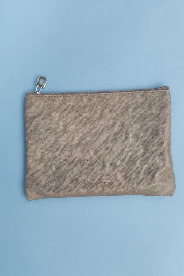 Turkish Airlines/Ferragamo Parfums Kosmetiktasche grau NEU