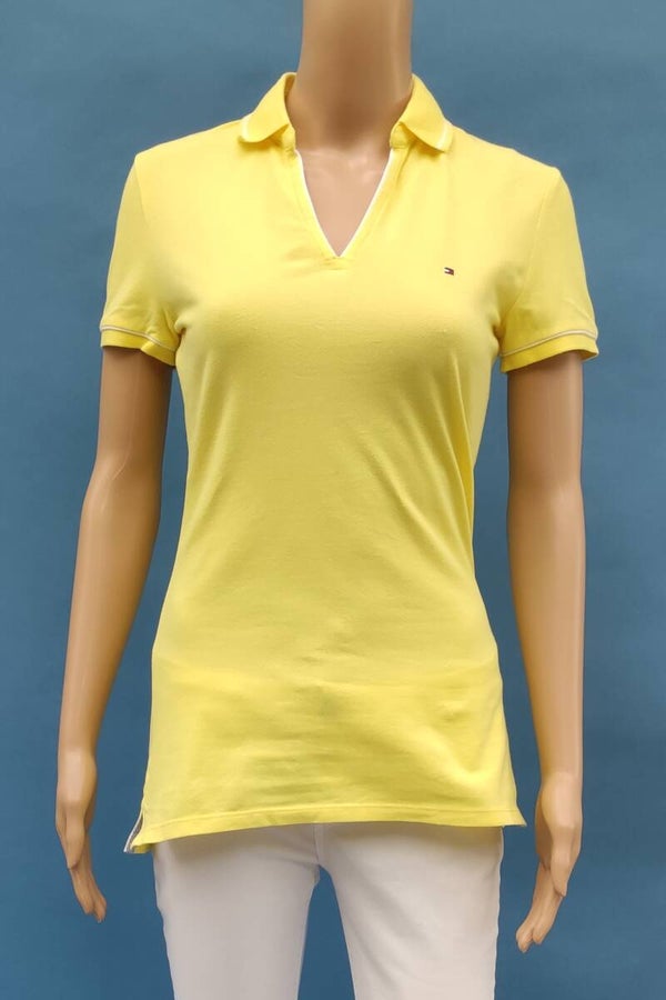Tommy Hilfiger Poloshirt kurzarm gelb Gr. XS (34)