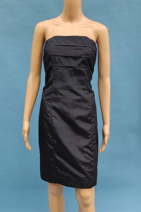Abendkleid schulterfrei dunkelblau Gr. L (40) NEU