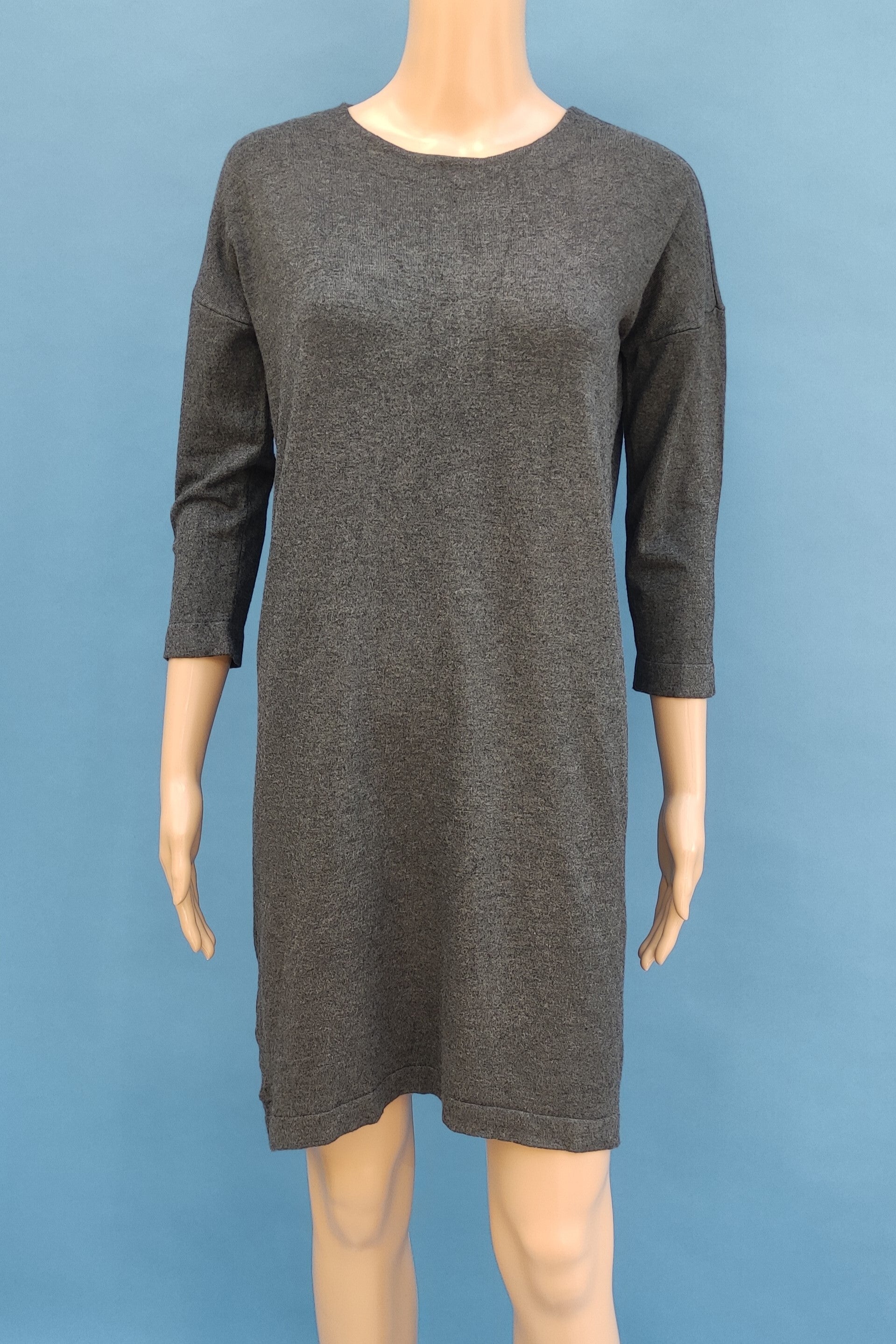 Vero Moda Strickkleid 3/4 Arm grau Gr. S (36)