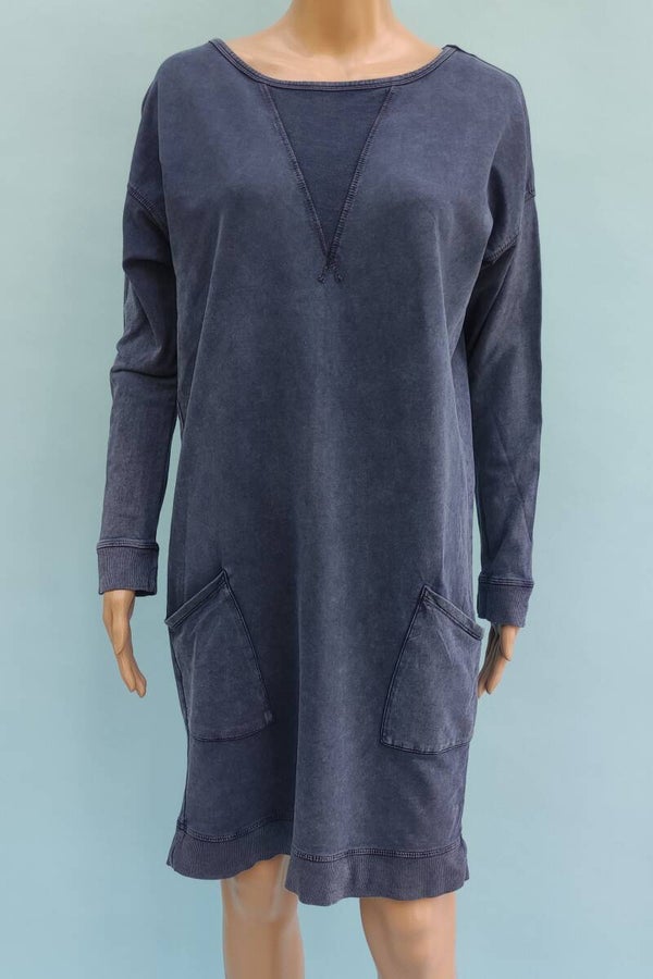 Esprit Langarmkleid dunkelblau Gr. M (38)