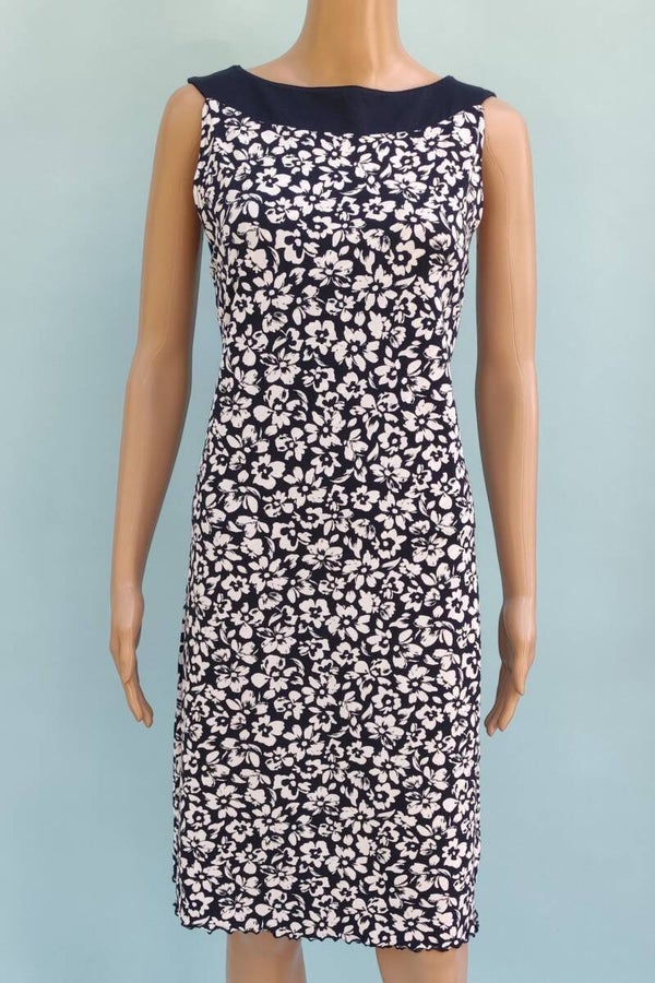 Betty Barclay Wendekkleid ärmellos blau/weiß Gr. L (40)