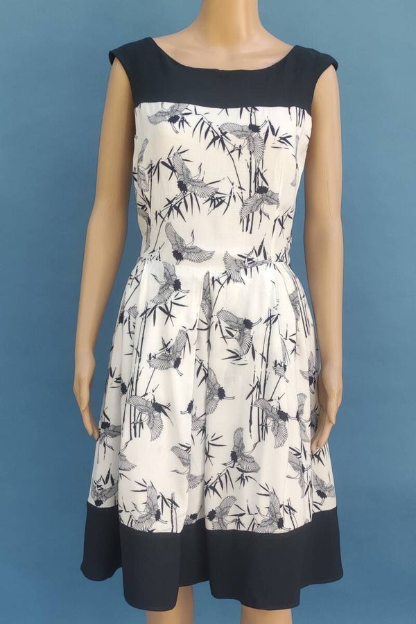 Femkit Kleid ärmellos blau/weiß Gr. L (40)