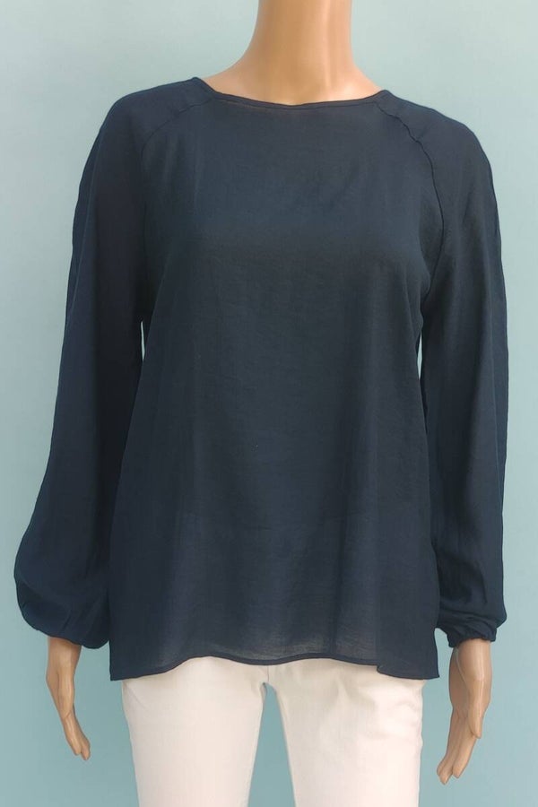 re.draft Bluse langarm schwarz Gr. S (36) NEU