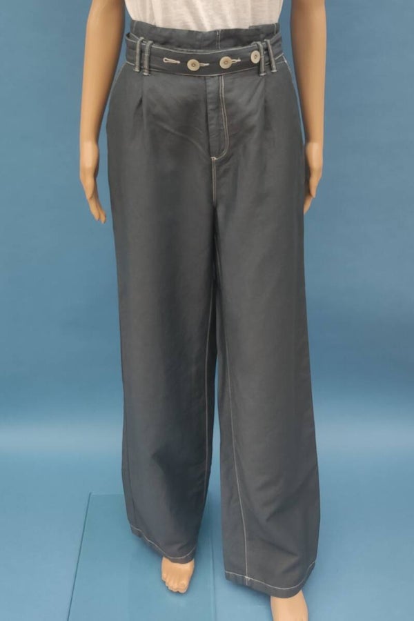 Salsa Stoffhose weites Bein dunkelgrau Gr. M (38)