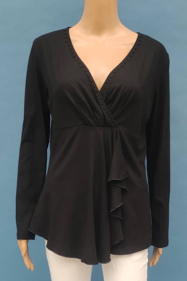 Ricarda M. Langarmshirt schwarz Gr. L (40)