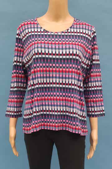 Rabe Shirt 3/4 Arm bunt kariert Gr. XL (42)