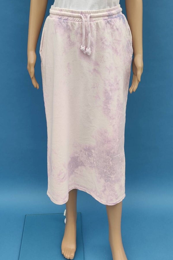 Zara Maxirock lila/rosa Batikmuster Gr. L (40) NEU