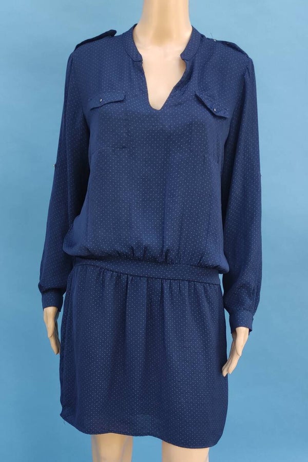 Promod Blusenkleid langarm dunkelblau Gr. M (38)