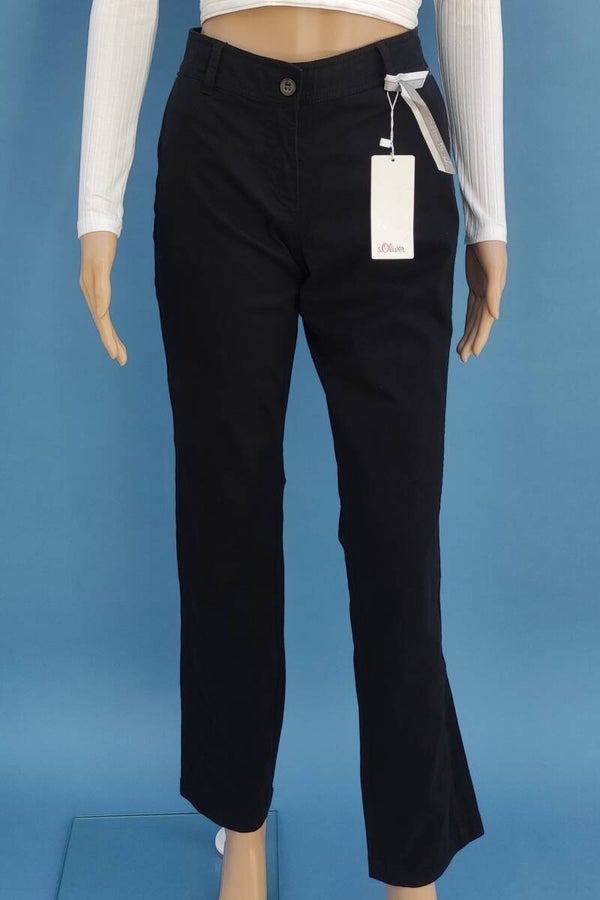 s.Oliver Chino Stoffhose schwarz Gr. L (40) NEU