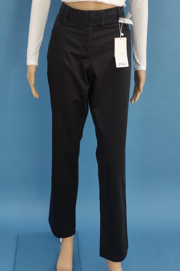 s.Oliver Business Chino Stoffhose schwarz Gr. L (40) NEU