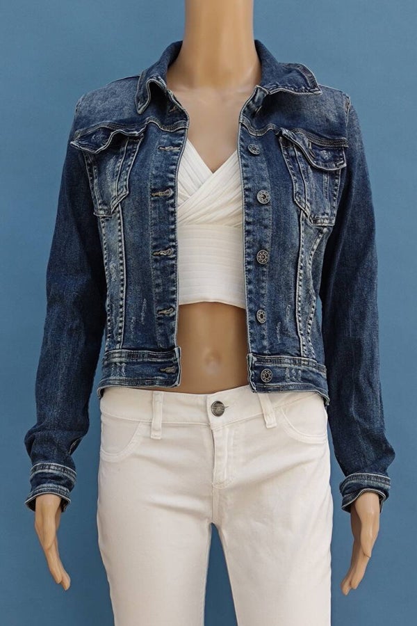 Vintage Jeansjacke dunkelblau Gr. XS (34)