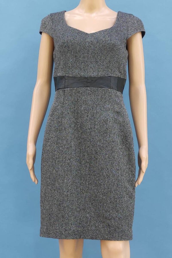 H&M Business Kleid schwarz/weiß Gr. M (38)