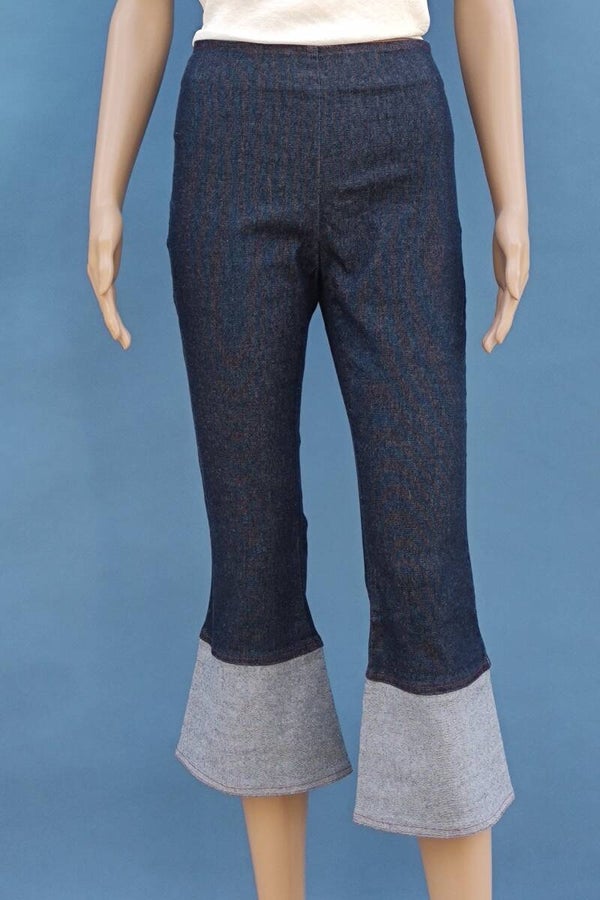 7/8 Schlag Jeanshose dunkelblau Gr. S (36)