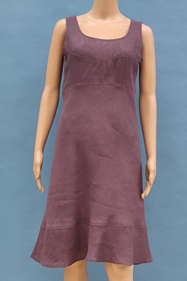 Leinenkleid ärmellos lila Gr. S (36)