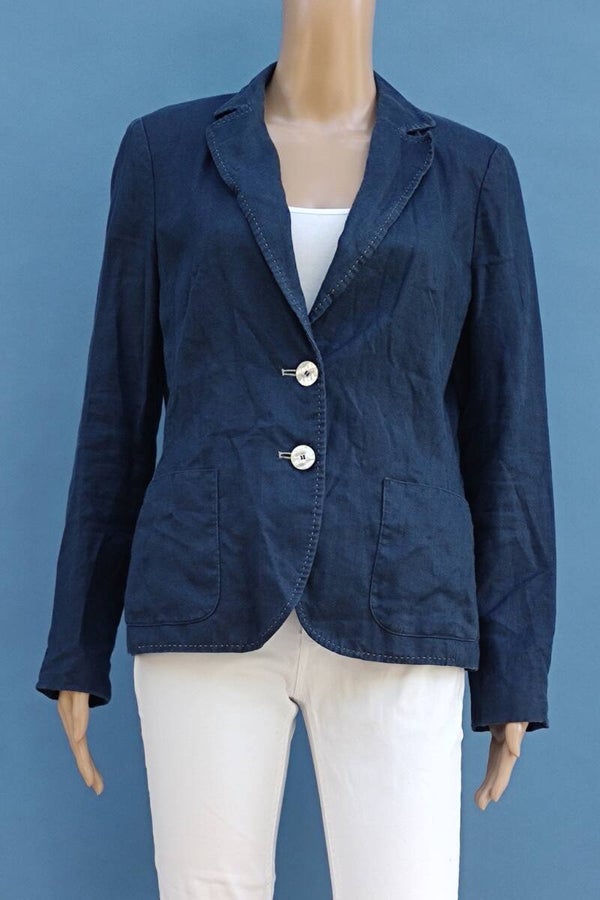 Selection by s.Oliver Leinen Blazer dunkelblau Gr. M (38)