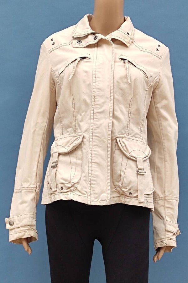 Newage Jeans Brand Jeansjacke beige Gr. S (36)