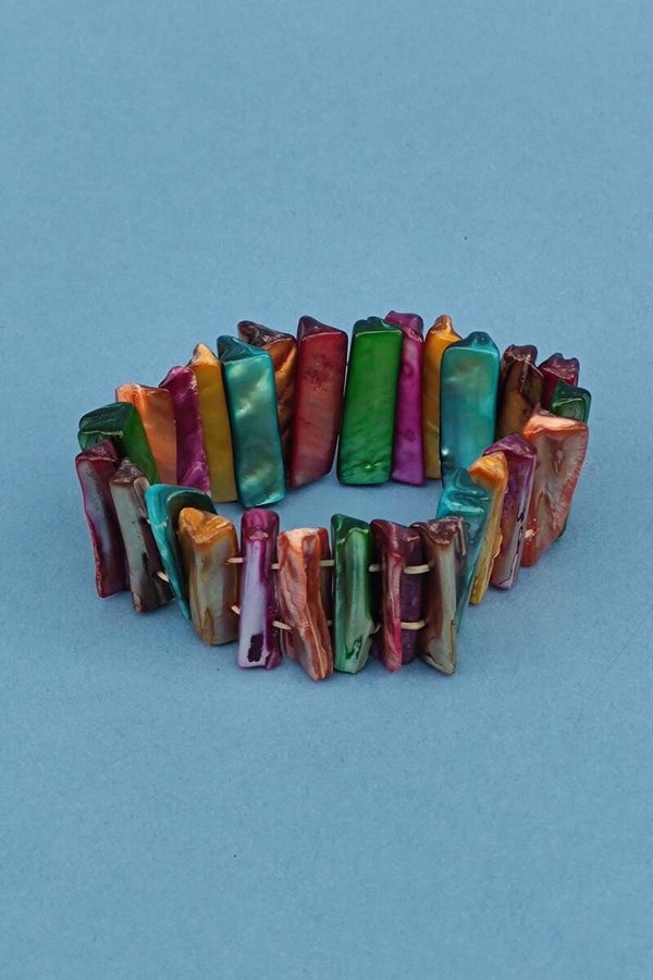 Perlmuttsteinarmband bunt