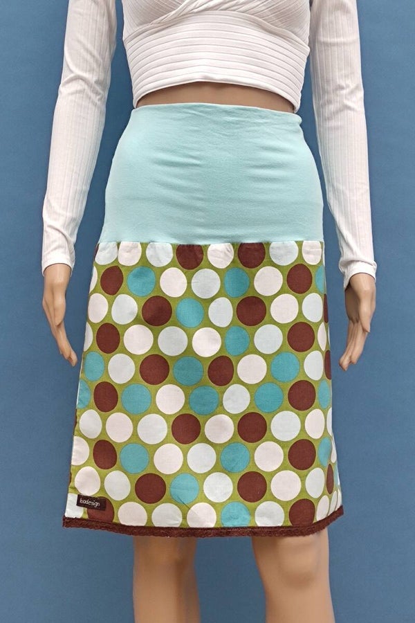 Luadesign Midirock bunt mit Kreisen Gr. M (38)