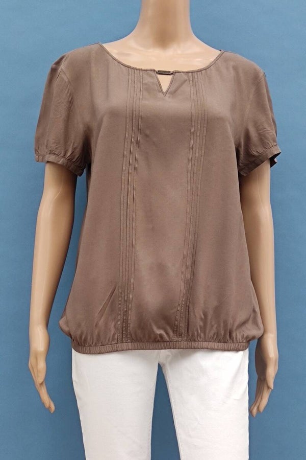 s.Oliver Bluse kurzarm braun Gr. M (38)