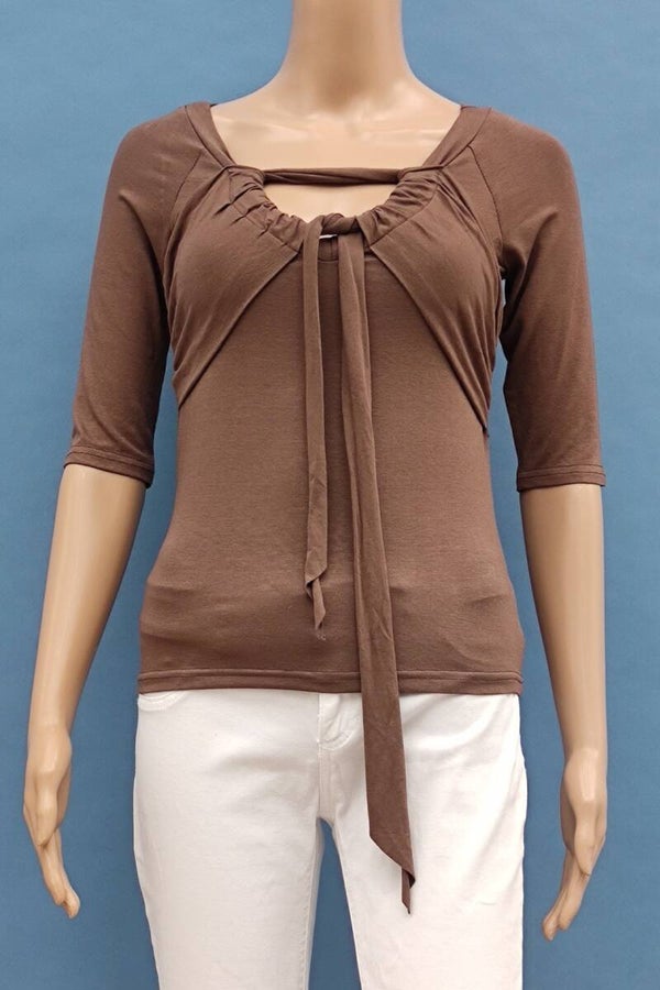 Raxos Shirt 3/4 Arm braun Gr. XS (34)