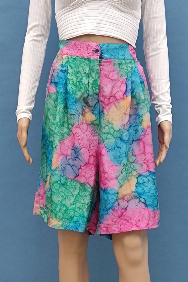 Ester Seidenshorts bunt  mit Muster Gr. XL (40)
