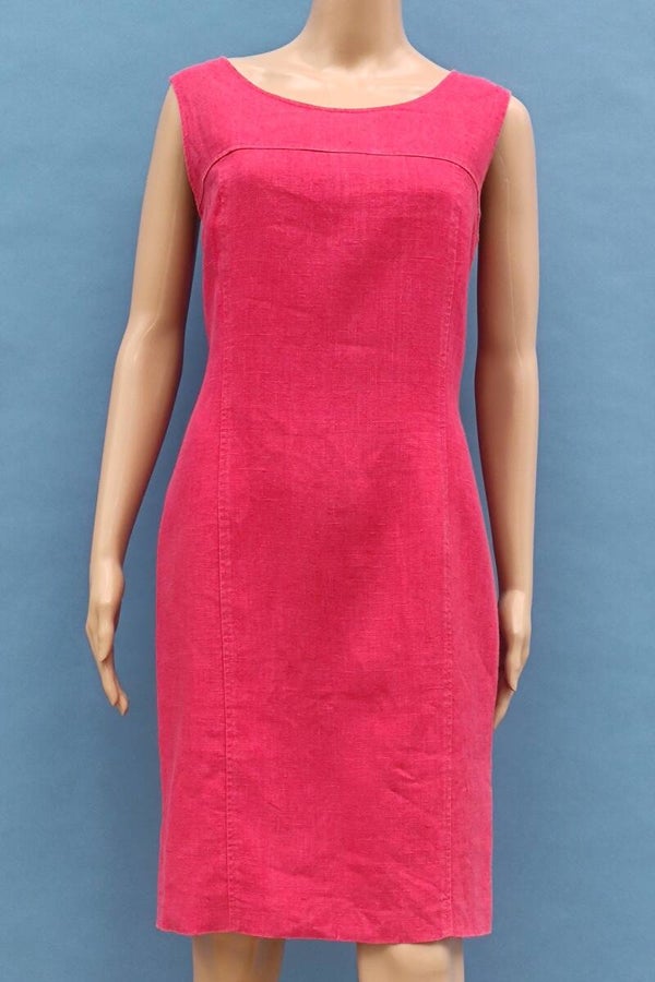 Leinenkleid ärmellos rot Gr. M (38)