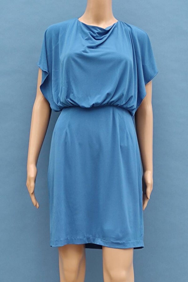 Jessica Simpson Kleid kurzarm blau Gr. S (36)