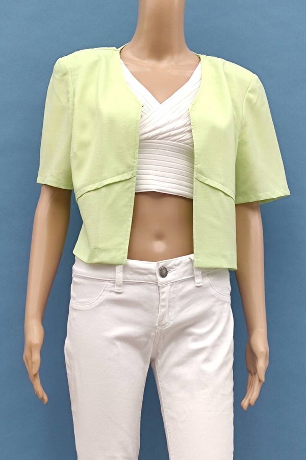 vintage Bolero Blazer hellgrün Gr. M (38)