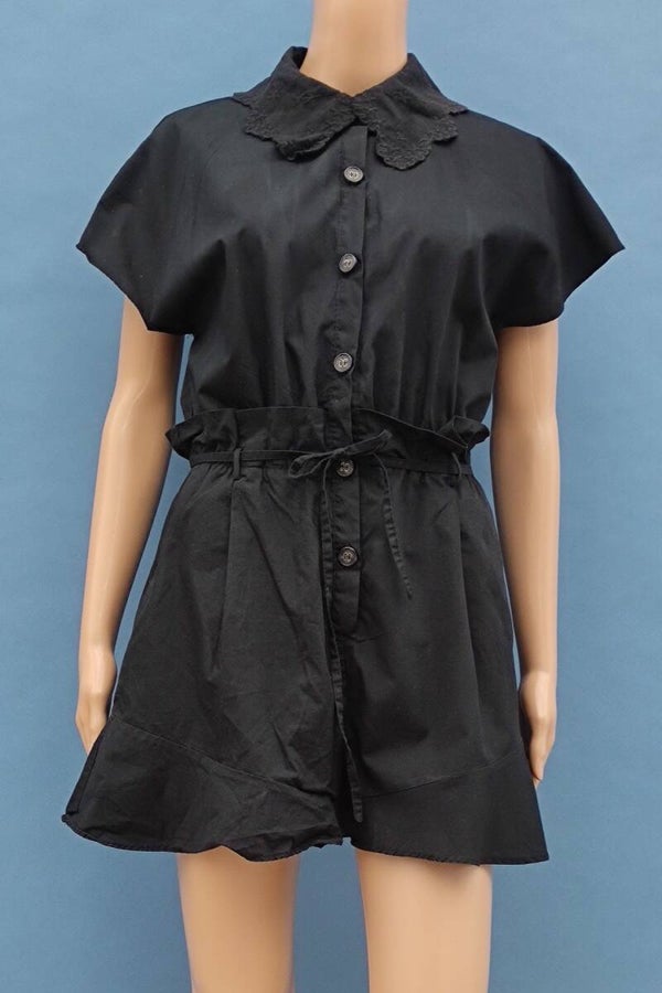 Zara Jumpsuit kurzarm schwarz Gr. M (38)