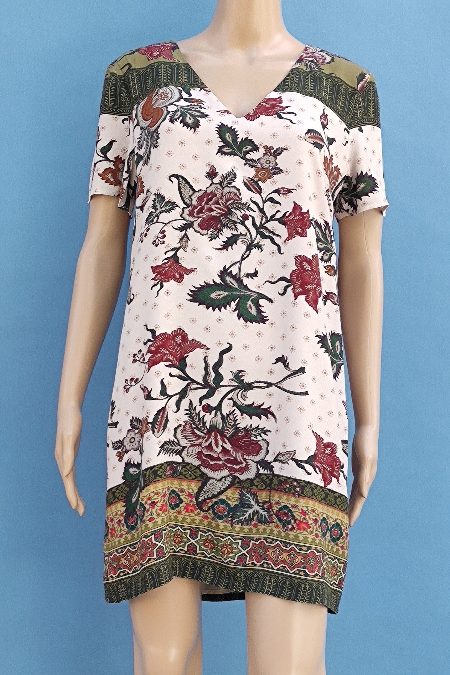 Desigual Kleid kurzarm bunt Gr. L (40)