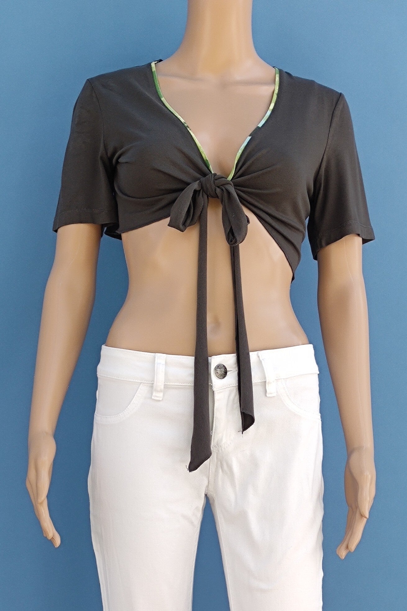 Bonita Bolero kurzarm khaki Gr. S (36)