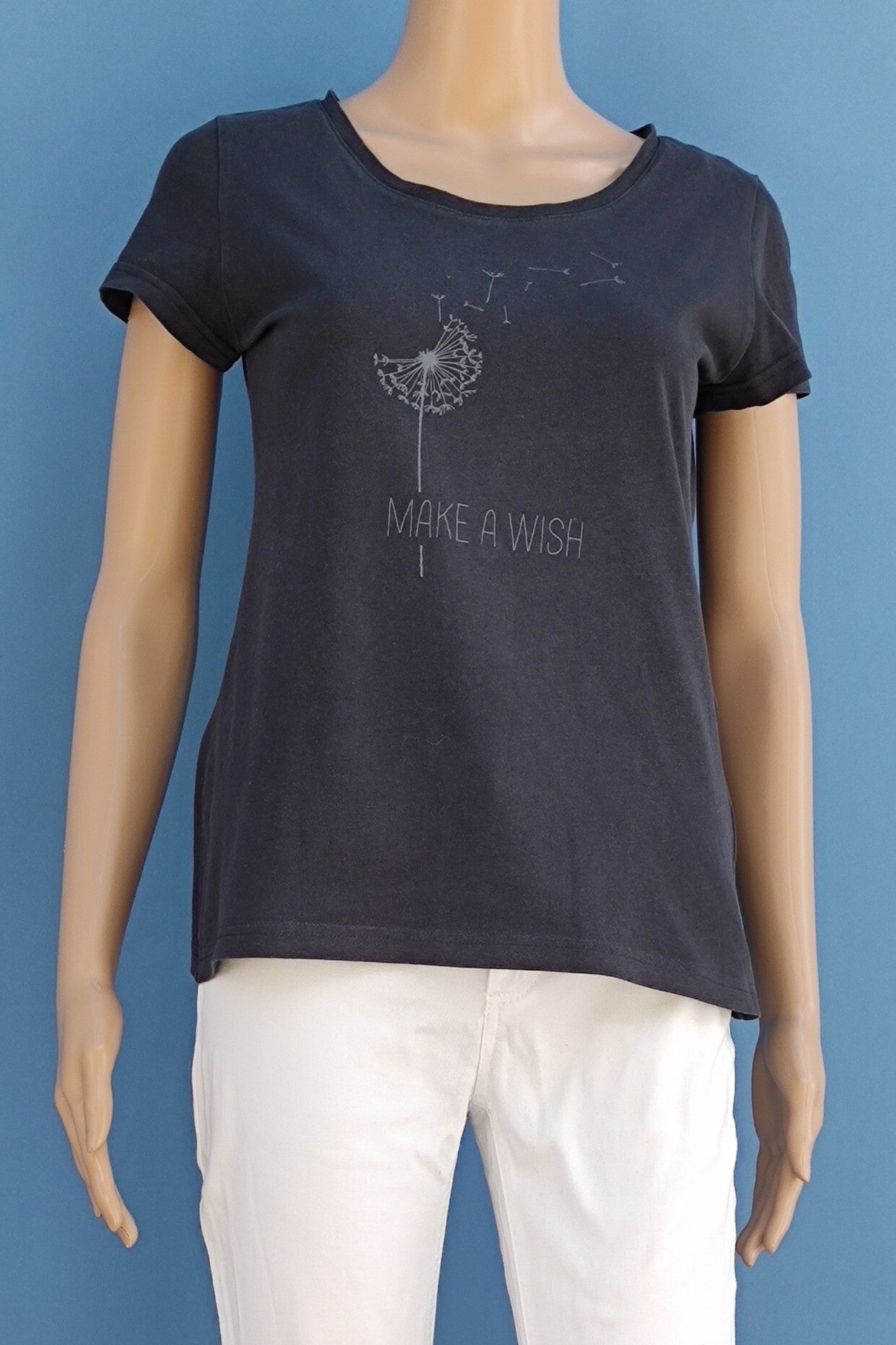 Mustang T-Shirt dunkelblau mit Pusteblume Gr. S (36)