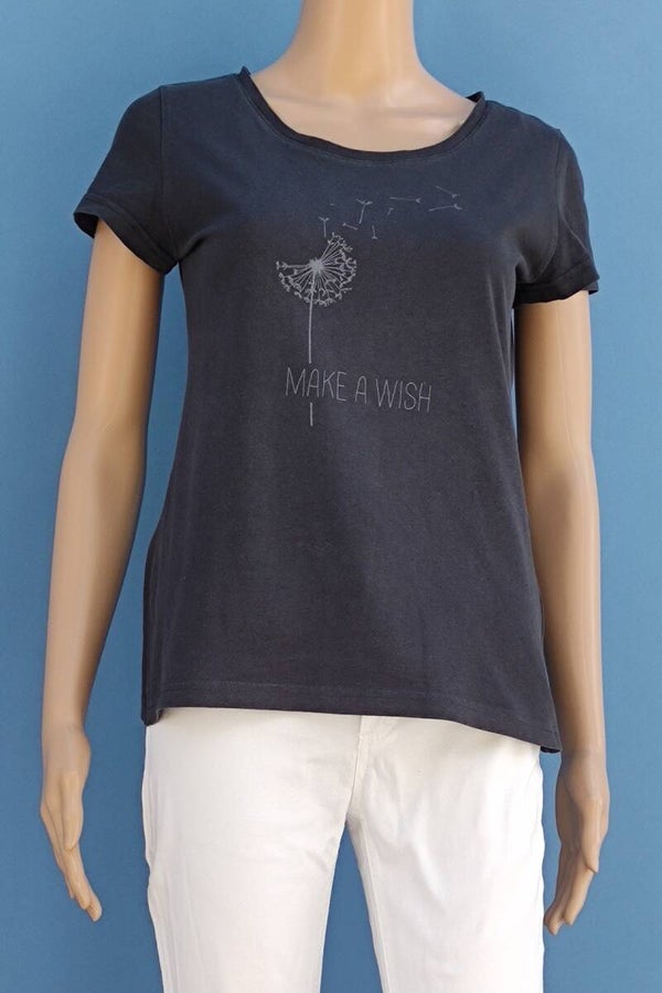 Mustang T-Shirt dunkelblau mit Pusteblume Gr. S (36)