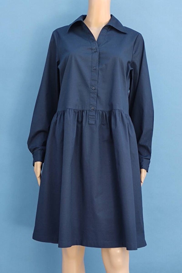 Choice Blusenkleid langarm dunkelblau Gr. L (40)