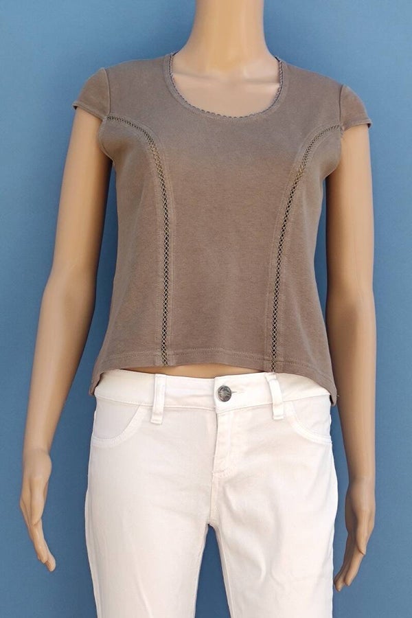 Comma, T-Shirt braun Gr. XS (34)