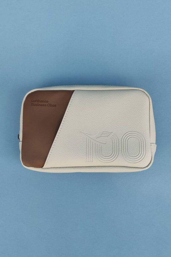 Lufthansa 100 Jahre Lufthansa Sonderedition Kosmetiktasche grau/braun (NEU