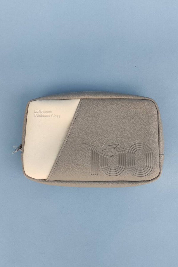 Lufthansa 100 Jahre Lufthansa Sonderedition Kosmetiktasche grau (NEU