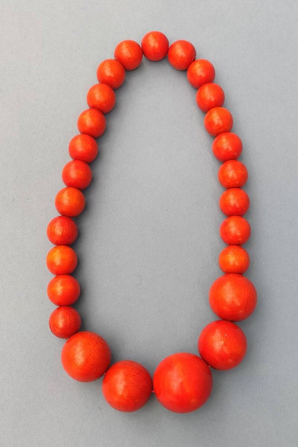 Holzperlenkette orange