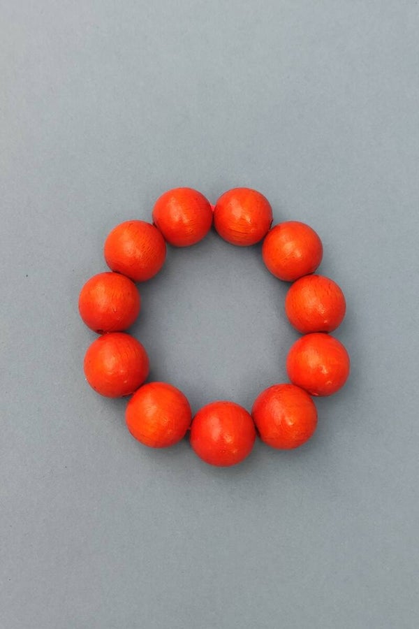 Holzperlenarmband orange