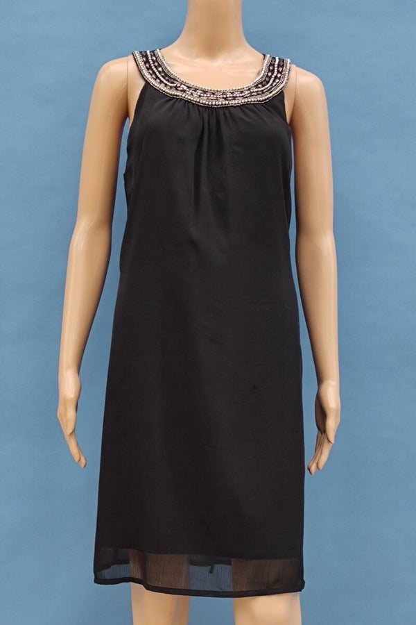 Vero Moda Kleid ärmellos mit Perlenausschnitt Gr. M (38)