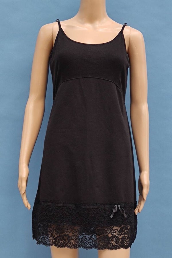 Tredy Kleid ärmellos schwarz mit Spitze Gr. S (36)