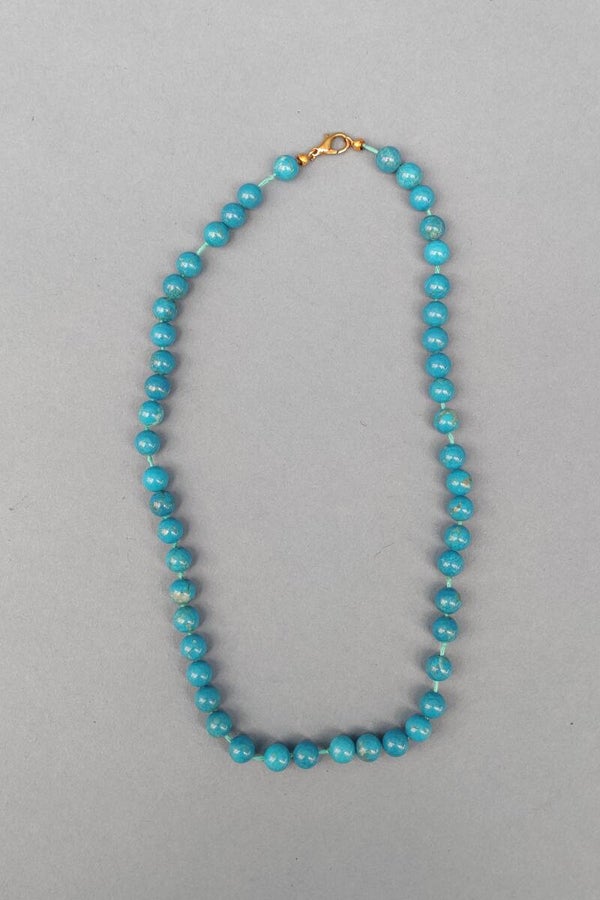 Steinperlenkette blau
