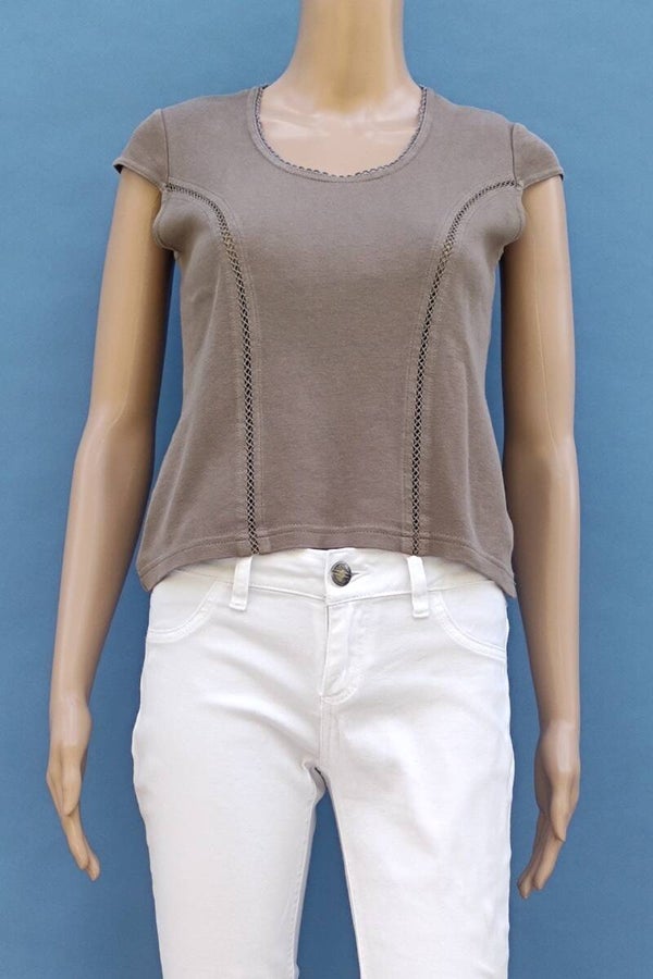 Comma, Shirt kurzarm braun Gr. XS (34)