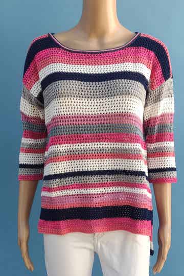 Esprit - Pullover 3/4 Arm bunt gestreift Gr. S (36)