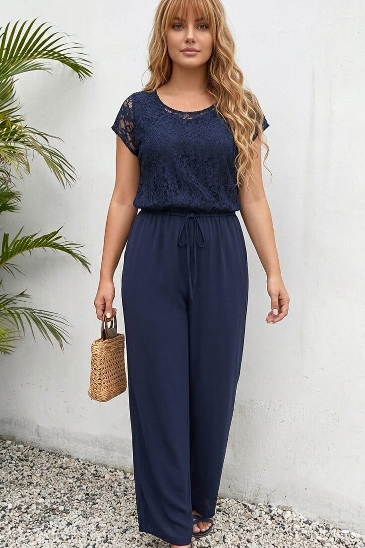 Guido Maria Kretschmer Jumpsuit kurzarm dunkelblau Gr. XL (42)